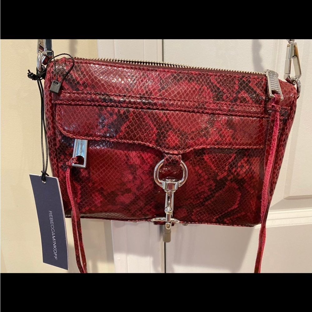 Rebecca minkoff snake skin crossbody